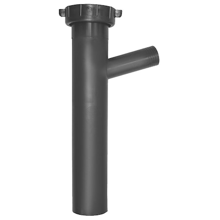 Jones Stephens 1-1/2in. x 8in. x 3/4in. Black Plastic Direct Connection Dishwasher Tailpiece P39031
